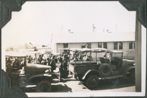 Groups of men with trucks (ddr-ajah-2-170)