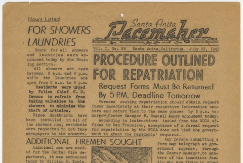 Santa Anita Pacemaker: Vol. 1, No. 28 (July 22, 1942) (ddr-janm-5-28)