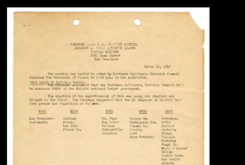 Japanese American Citizens League Northern California District Council special meeting minutes, March 10, 1942 (ddr-csujad-46-25)