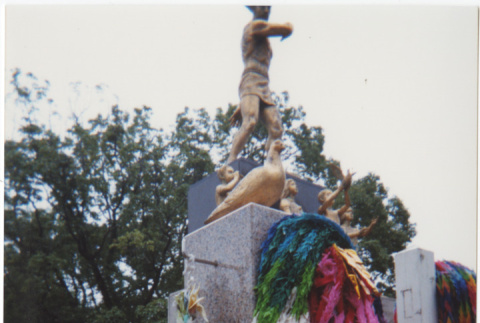 Tsurus on monument of children at Nagasaki Peace Park (ddr-densho-426-536)