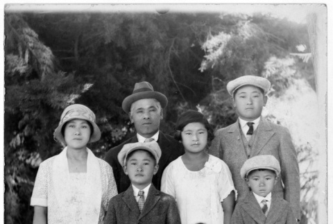 Seven standing outside (ddr-densho-1007-47)