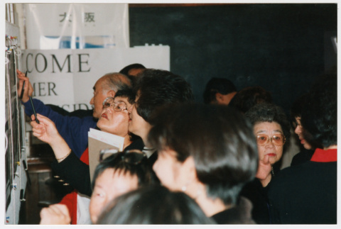 Seniors identifying people Japanese Language School Reunion (ddr-densho-506-90)