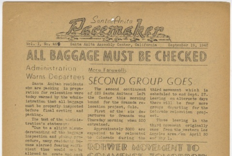 Santa Anita Pacemaker: Vol. 1, No. 44 (September 19, 1942) (ddr-janm-5-44)