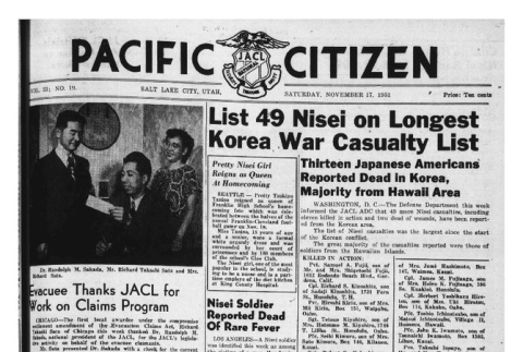 The Pacific Citizen, Vol. 33 No. 19 (November 17, 1951) (ddr-pc-23-46)