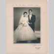 Wedding photo of Emiko and Tsuneo in photo folder (ddr-densho-410-566)