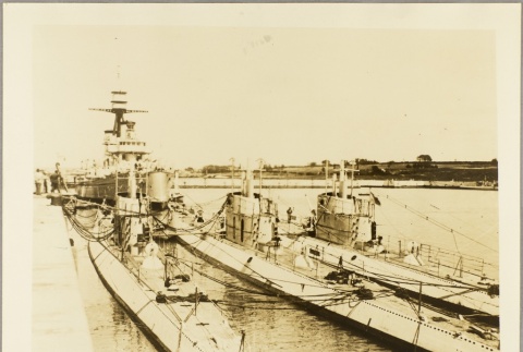 Argentinian navy ships at a dock (ddr-njpa-13-455)