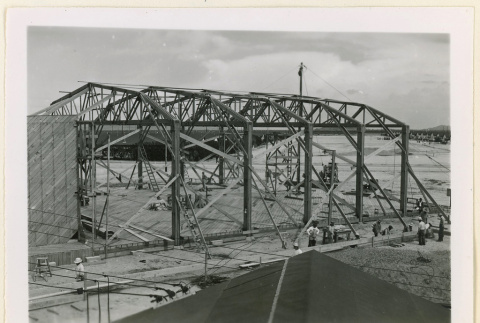 Butte auditorium under construction (ddr-densho-37-1039)