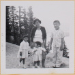 Yoshiko, William, Leslie and Susan Shiomi at Crater Lake (ddr-densho-522-560)