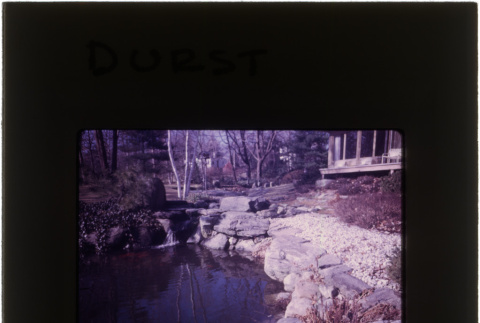 Lake and garden at the Durst project (ddr-densho-377-665)