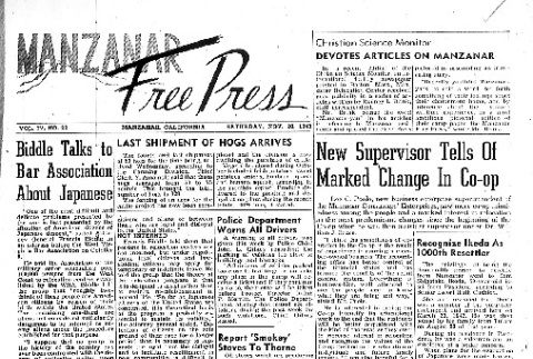 Manzanar Free Press Vol. IV No. 22 (November 20, 1943) (ddr-densho-125-186)