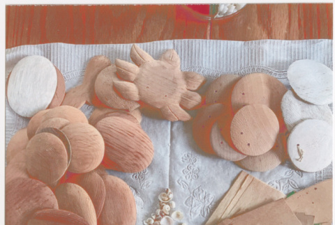 Collection of other materials for shell art (ddr-densho-539-9)
