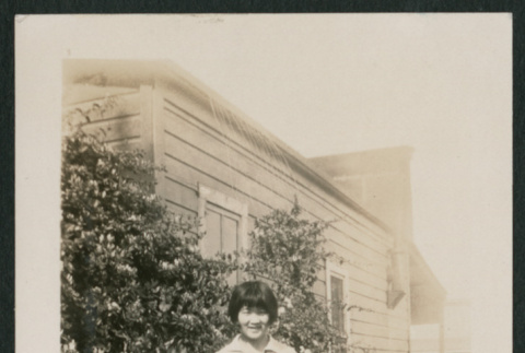 girl in yard (ddr-densho-378-463)