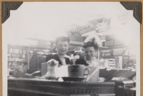 Two women at The Owl Drug Co. (ddr-densho-542-64)