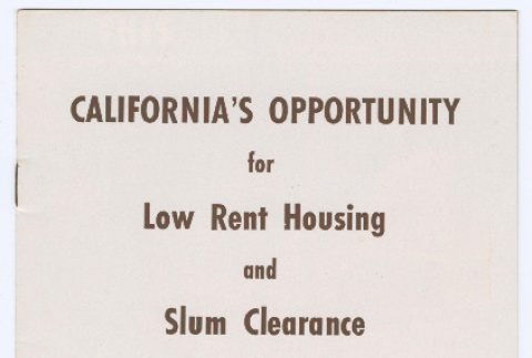 California's opportunity for low rent housing and sum clearance (ddr-densho-433-263)