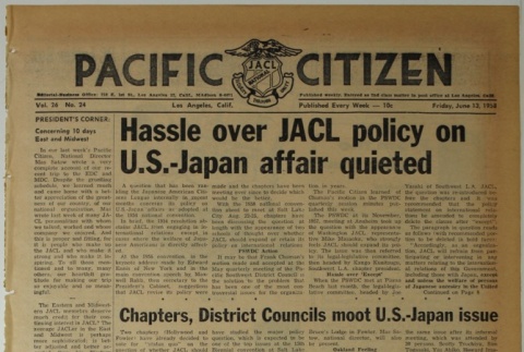 Pacific Citizen, Vol. 46, No. 24 (June 13, 1958) (ddr-pc-30-24)