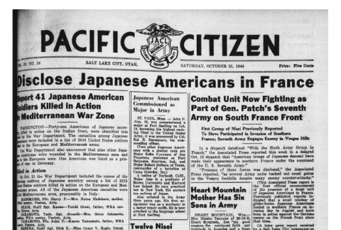 The Pacific Citizen, Vol. 19 No. 16 (October 21, 1944) (ddr-pc-16-43)