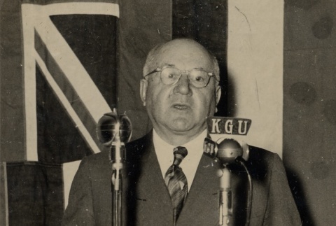 Ingram Stainback speaking at a podium (ddr-njpa-2-1188)