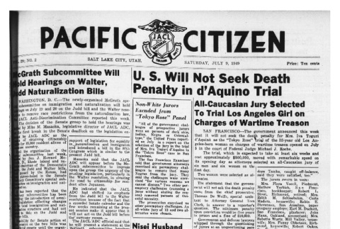 The Pacific Citizen, Vol. 29 No. 2 (July 9, 1949) (ddr-pc-21-27)