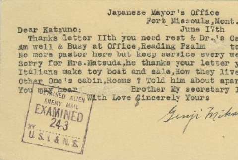 Postcard from Issei man to wife (June 17, 1942) (ddr-densho-140-107)