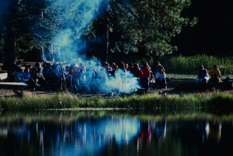 Campfire on the lakefront (ddr-densho-336-1468)