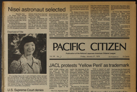 Pacific Citizen, Vol. 86, No. 3 (January 27, 1978) (ddr-pc-50-3)