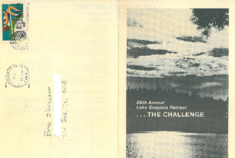 Promotional brochure for the 1984 Lake Sequoia Retreat (ddr-densho-336-1563)