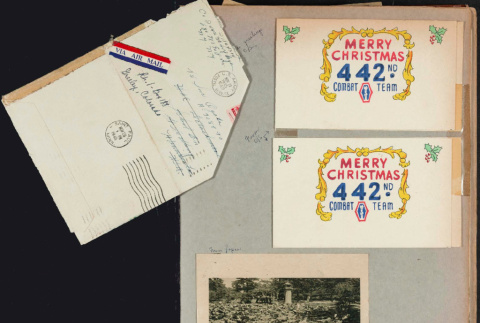 Envelope and Christmas cards (ddr-csujad-49-125)