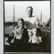 Photograph of Dr. Morse Little and his two sons getting ready to depart (ddr-csujad-47-349)