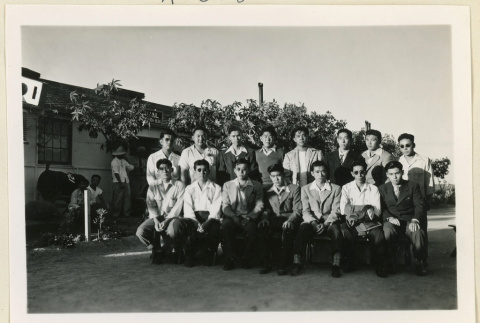Canal inductees outside building (ddr-densho-37-1498)