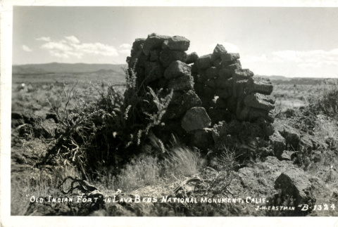 Old Indian fort in Lava Beds National Monument, Calif., J. H. Eastman #B-1324 (ddr-csujad-26-104)