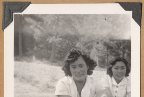 Yoshiko and Kiyoko at Crystal Lake (ddr-densho-542-38)