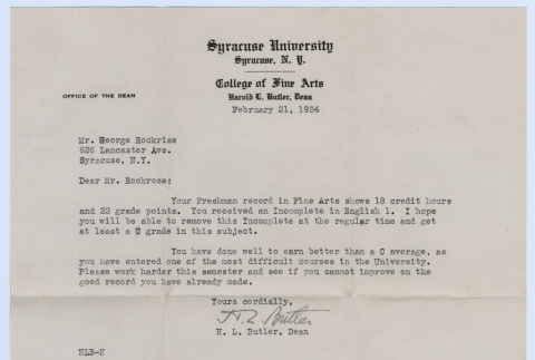 Letter from H. L. Butler to George Rockrise (ddr-densho-335-228)