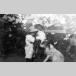 Two children with their pets (ddr-densho-107-2)