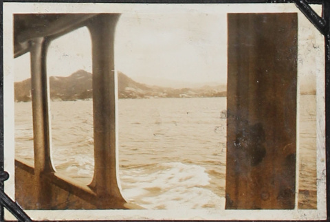 View from boat of harbor (ddr-densho-326-215)