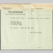 Telegram from Hot Air Sgt Major to Sue Ogata Kato, January 22, 1945 (ddr-csujad-49-91)