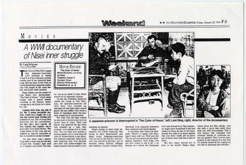 San Francisco Examiner review of The Color of Honor (ddr-densho-1007-1374)