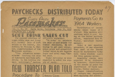 Santa Anita Pacemaker: Vol. 1, No. 26 (July 15, 1942) (ddr-janm-5-26)