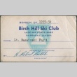 Member card for Birch Hill Ski Club, Ladd Air Force Base (ddr-densho-321-315)