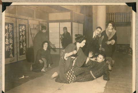 Actors practicing for play (ddr-densho-383-348)