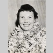 Nancy Quinn wearing leis (ddr-njpa-2-1013)