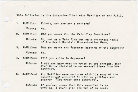 Guntaro Kubota's interview with FBI Agent McMillan (ddr-densho-122-522)
