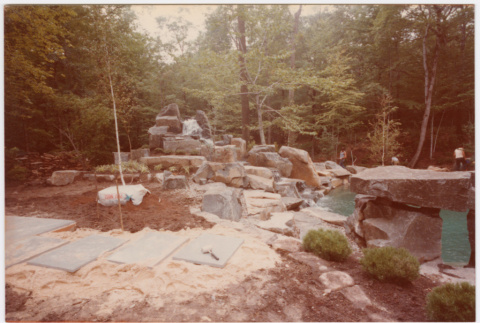 Completed pool with waterfall (ddr-densho-377-2579)