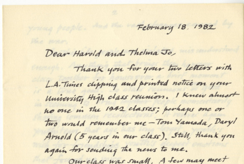 Letter from John (Sohei) Hohri to Harold Landon and Thelma Jo Bruce (ddr-janm-18-33)