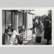 Five women and a child outside house (ddr-densho-426-460)