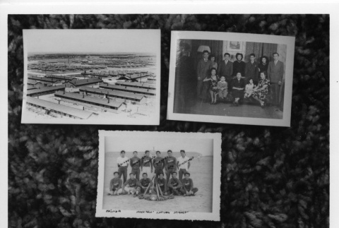 [Three photographs of the incarceration camp] (ddr-csujad-29-228)