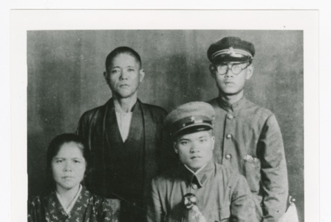 Unknown family portrait found in cave in Naha, Okinawa (ddr-densho-1007-106)