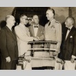 Stuart S. Murray shaking hands with the Japanese Consul-General at a ceremony (ddr-njpa-2-217)