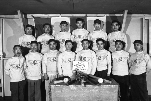 Block 42 baseball team in Mindoka (ddr-fom-1-599)