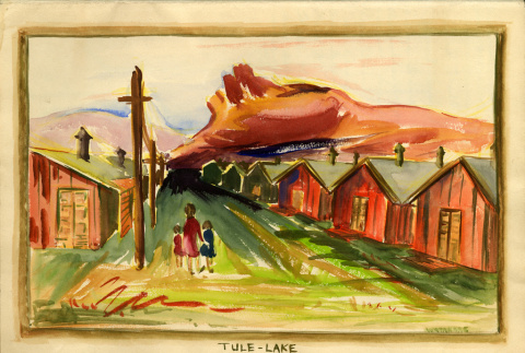 Tule Lake scrapbook painting (ddr-csujad-26-55)
