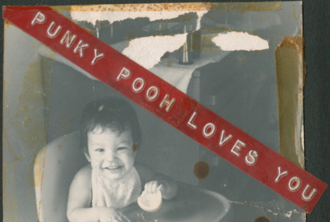 Baby in highchair (ddr-densho-523-421)